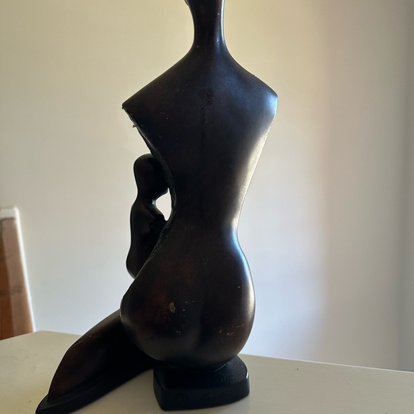 Abstract Bronze Sculpture - Elegant Bronze, Cooper and Turquoise Art Piece - Picture 6 of 8